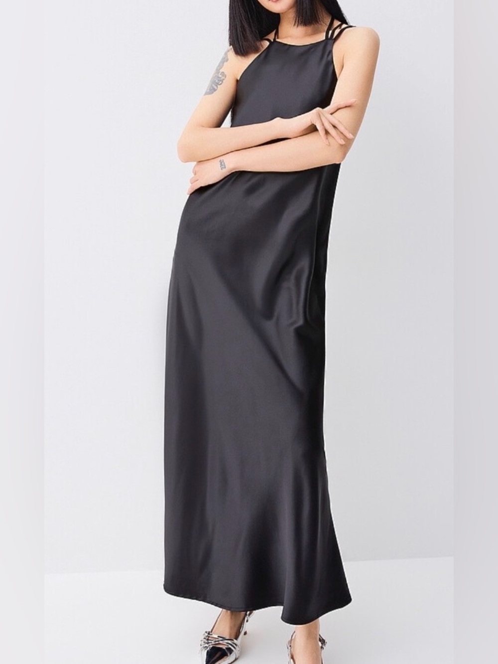 Simons Women's Black Satin Dress